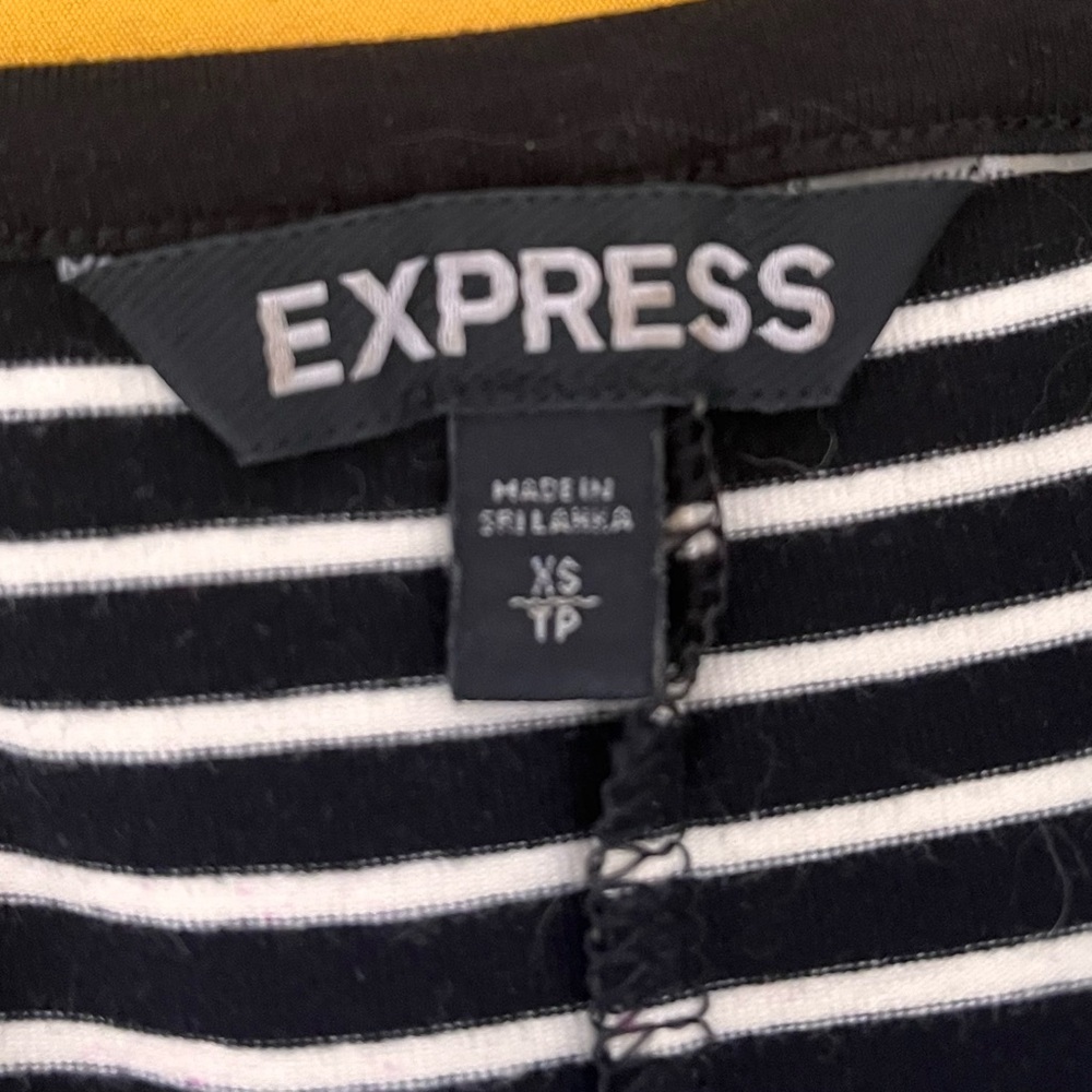 Express Black and White Striped Mini Dress - Picture 2 of 2